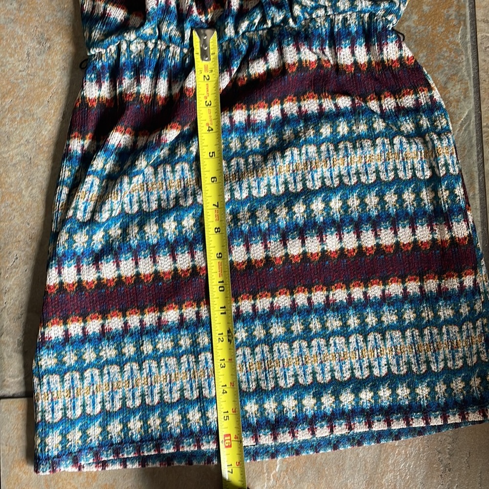 City Triangle Wine & Teal Knit Mini Dress - Picture 8 of 8
